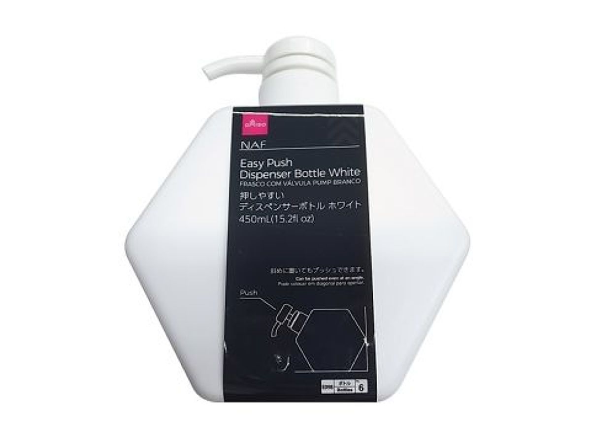 Easy Push Dispenser Bottle White 450ml