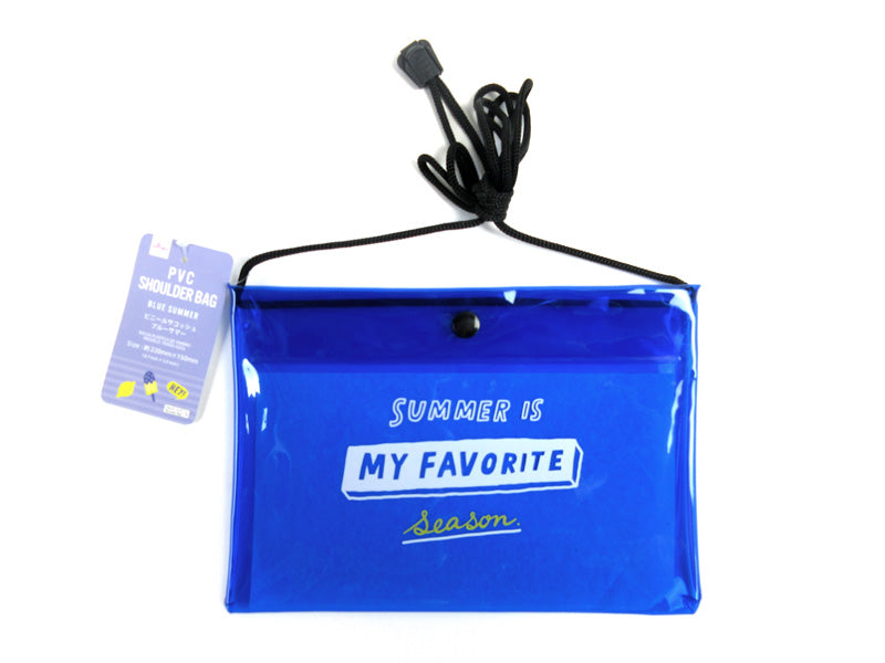 PVC Shoulder Bag PMU Blue Summer
