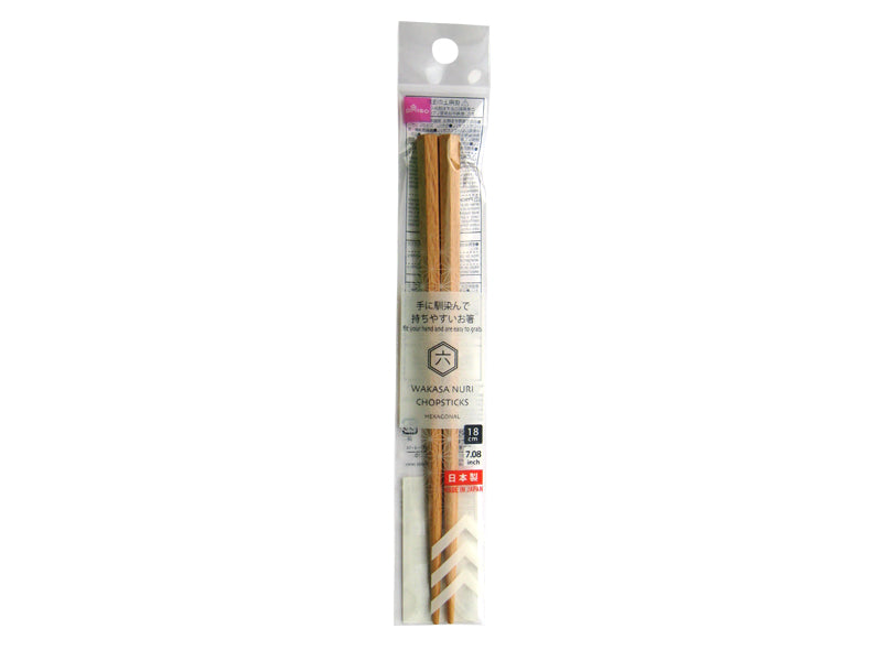 Chopsticks Hexagonal Beech 18cm