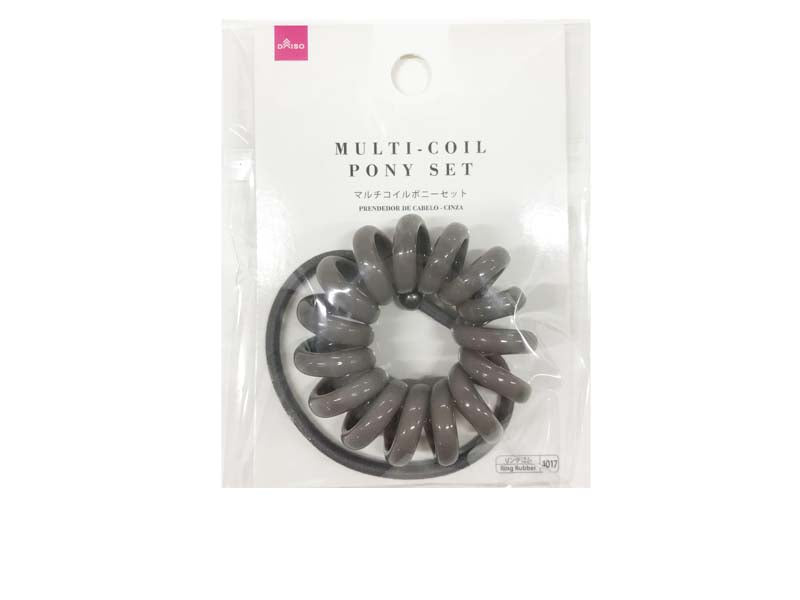 Multi-Coil Pony Set Gloss Grey