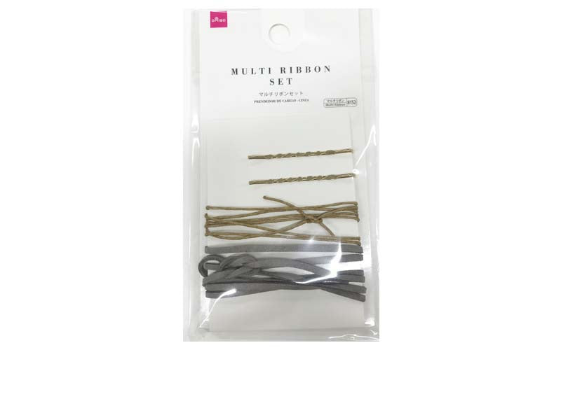 Multi Ribbon Set Grey