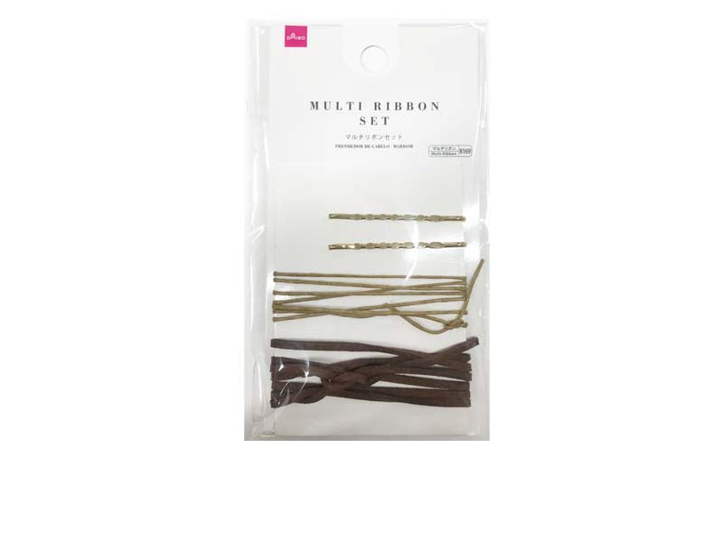 Multi Ribbon Set Brown