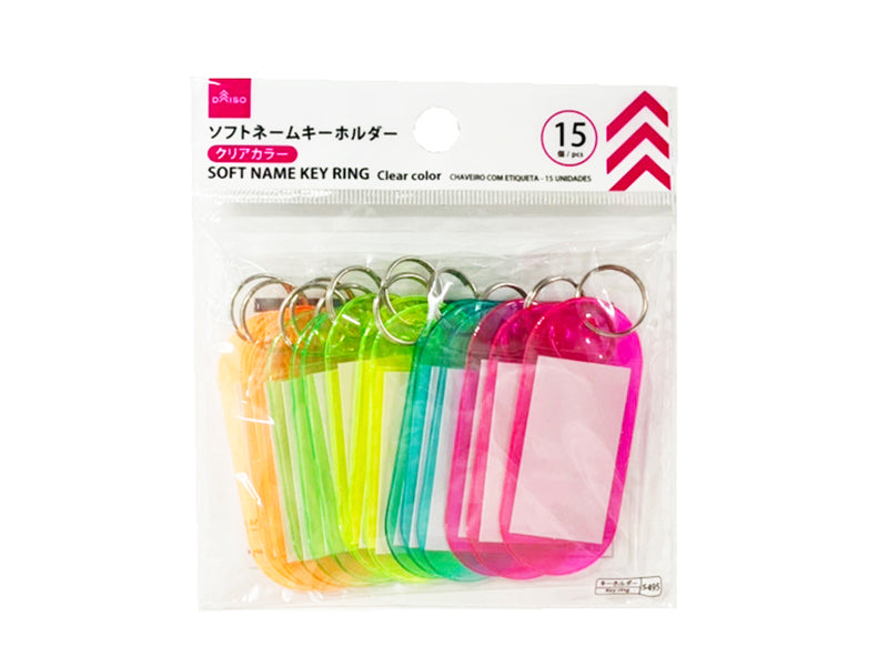 Soft Name Key Ring Clear Color