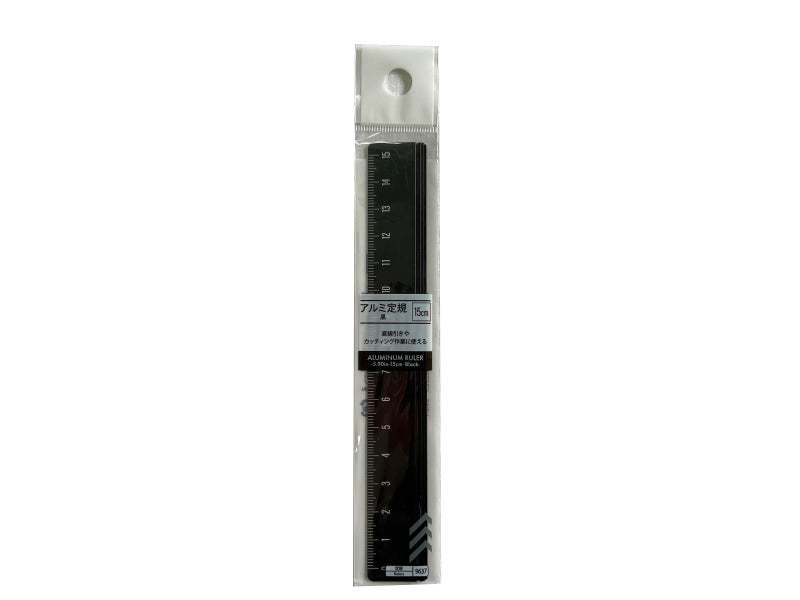 Aluminum Ruler 15cm Black