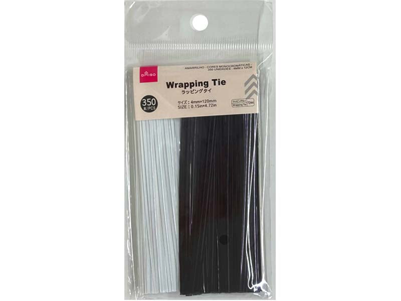 Wrapping Tie - Monotone Color - 350pcs - 0.15in X 4.72in - 4mm X 120mm -