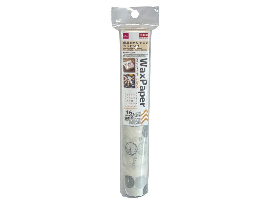 Wax Paper Clock 9.84in x 8.58in