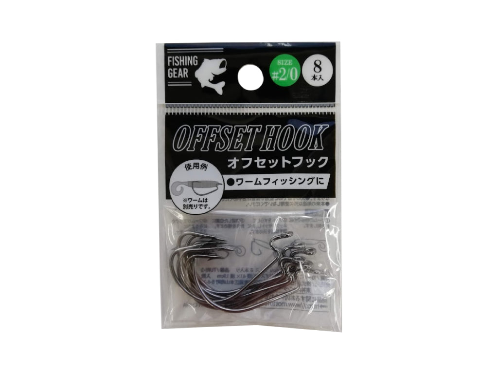 offset hook #2/0size 8pcs TURI-3