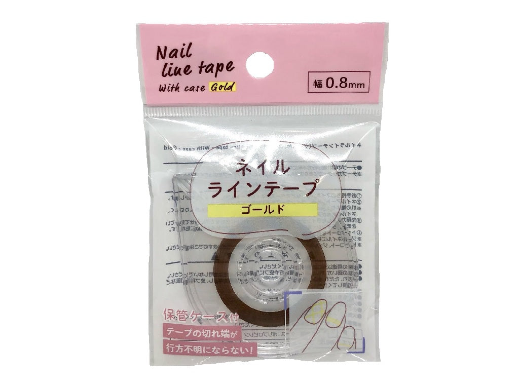 Nail Line Tape with Case Gold