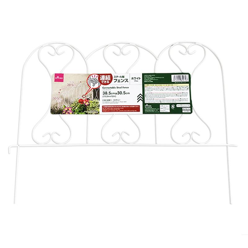 Connectable Steel Fence Medium Type White