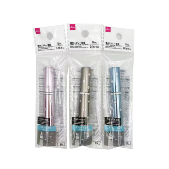 Spray Perfume Bottle with Flower Shape Stone Slim Type 5ml