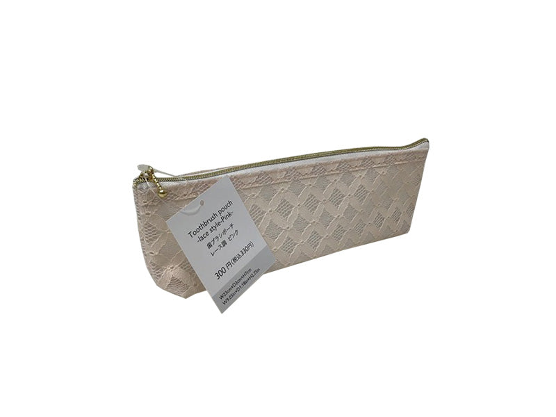 Toothbrush Pouch Lace Style Pink