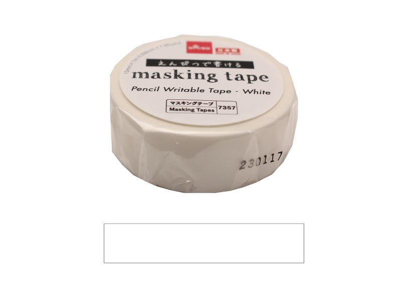 Masking Tape Pencil Writable Tape White