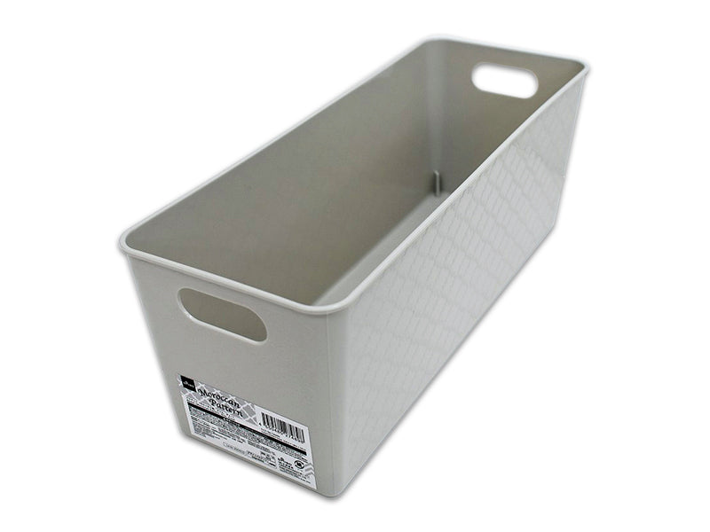 Basket Moroccan Pattern Slim Grey