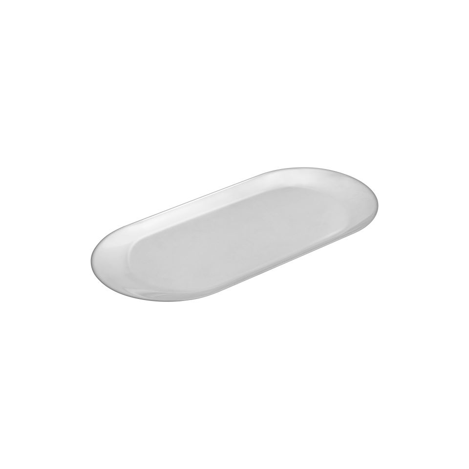 Interior Oval Tray Silver Color 17.5cm x 8.4cm x 0.7cm