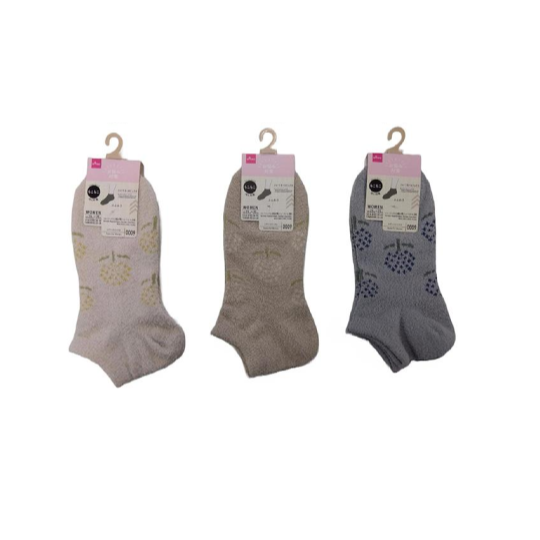 Short Socks - Short Mole - Flower Pattern