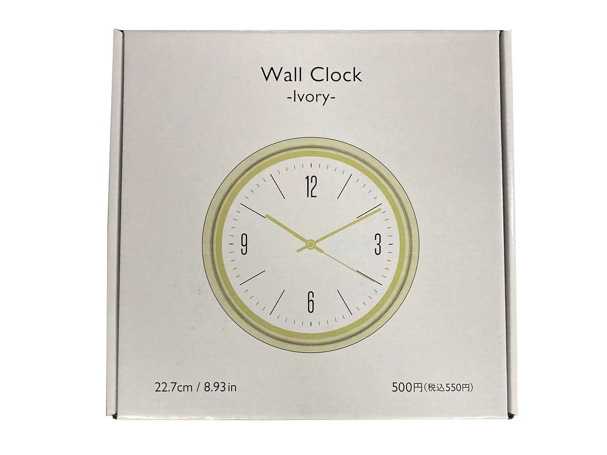 Wall Clock 22.7cm Ivory