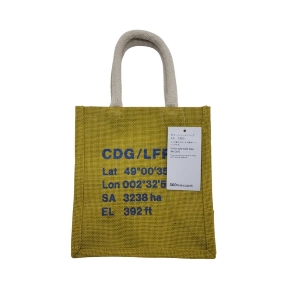Color Jute Bag A6 Yellow