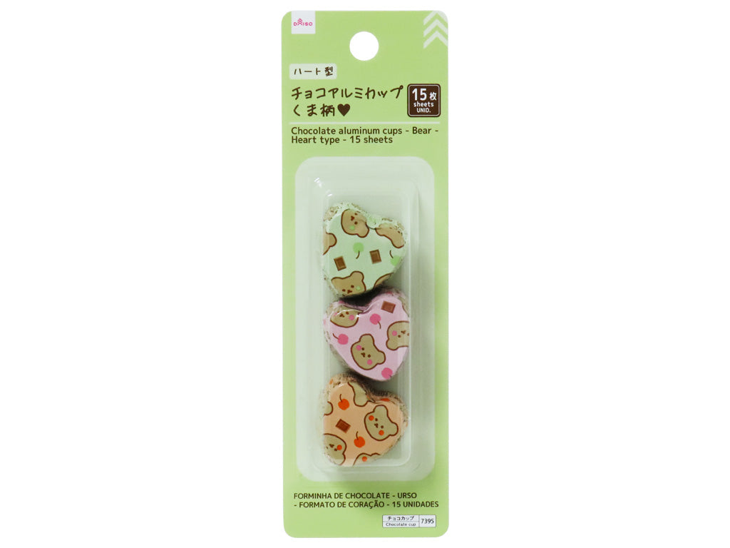 Chocolate Aluminum Cups Bear/Heart