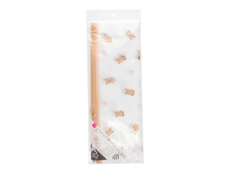 Storage Pouch with Gusset Bear Pattern