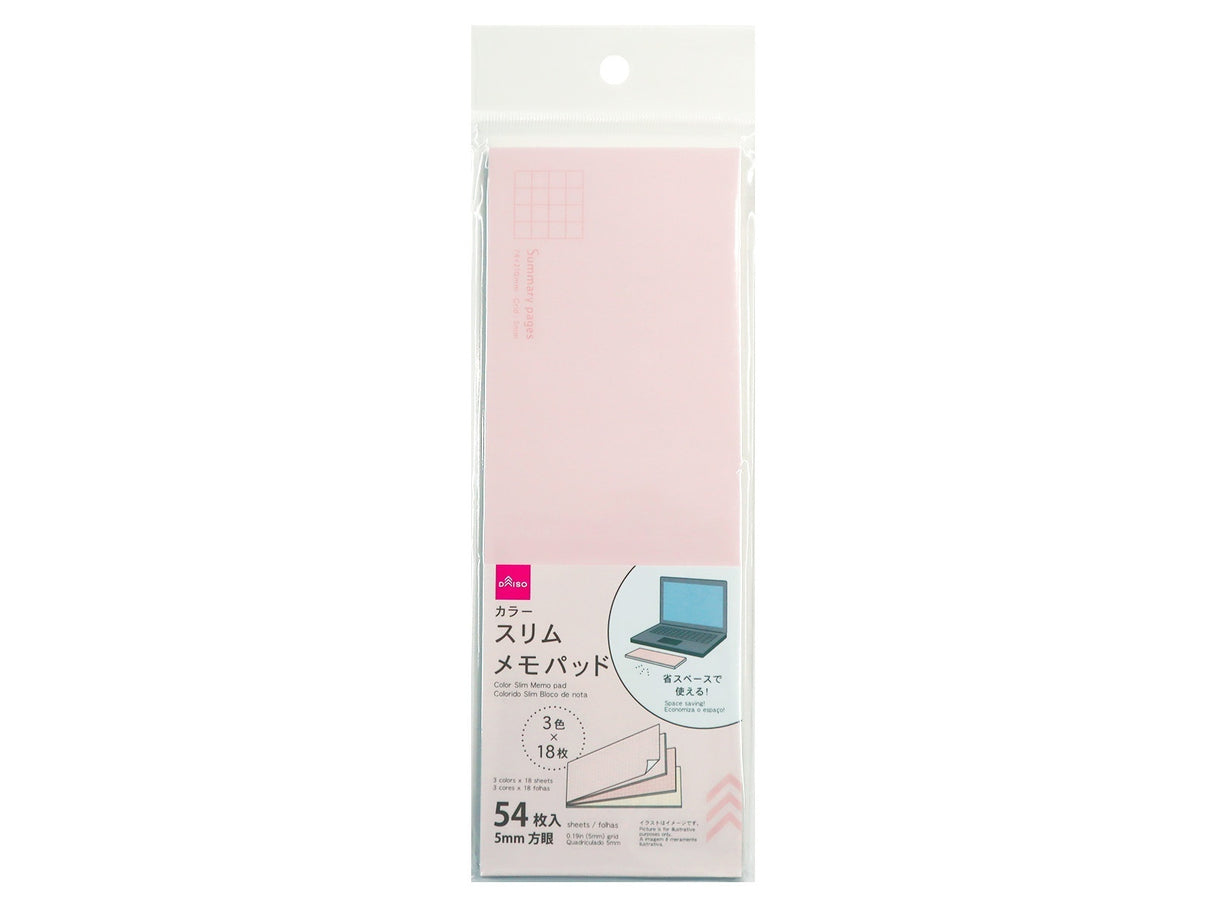 Memo Pad Slim Pink