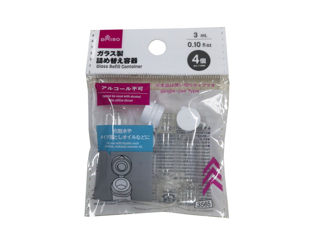 Glass Refill Container Single Use Type 3ml