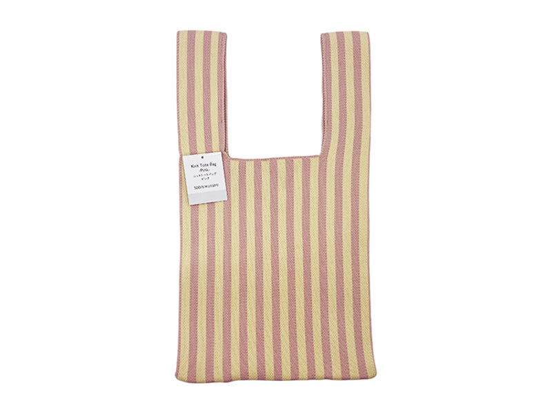 Knit Tote Bag Pink