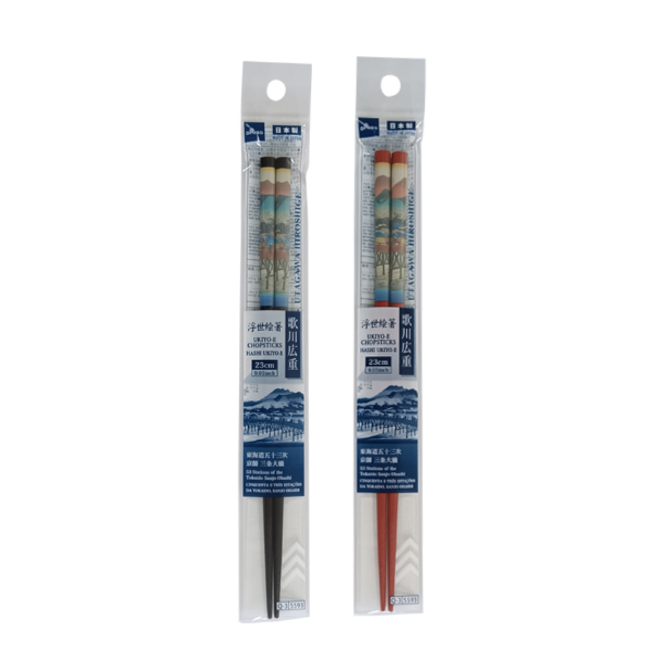 Ukiyo-e Chopsticks 53 Stations of the Tokaido Sanjo Ohashi 23cm