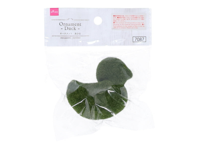 Fake Moss Ornament Duck