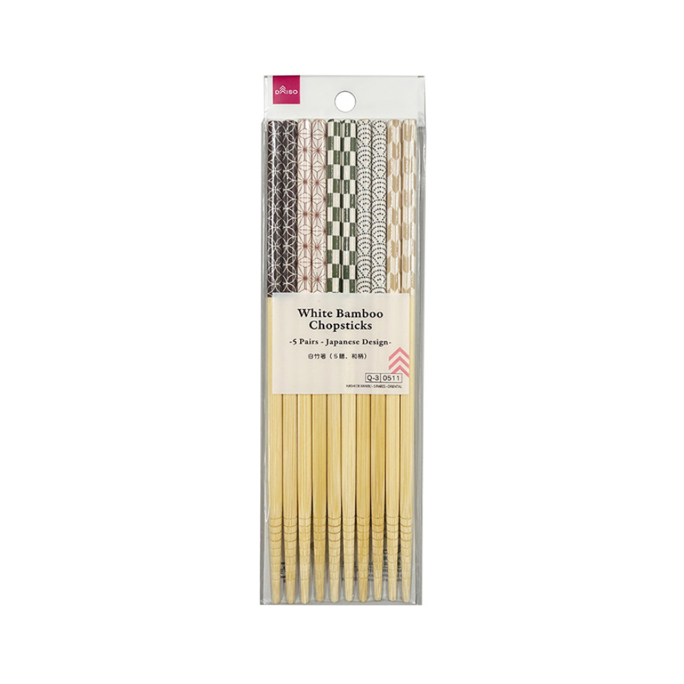 White Bamboo Chopsticks Japanese Design