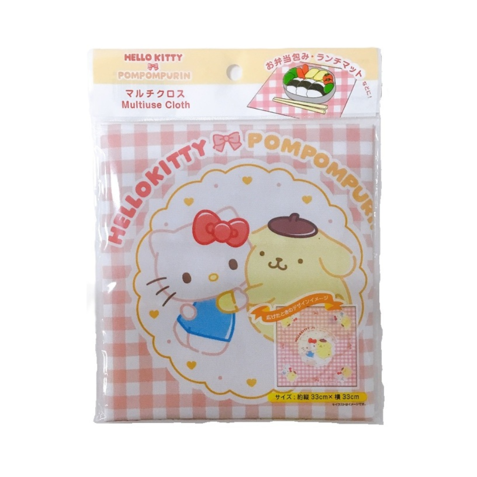 Multiuse Cloth Hello Kitty and Pompompurin Gingham Check