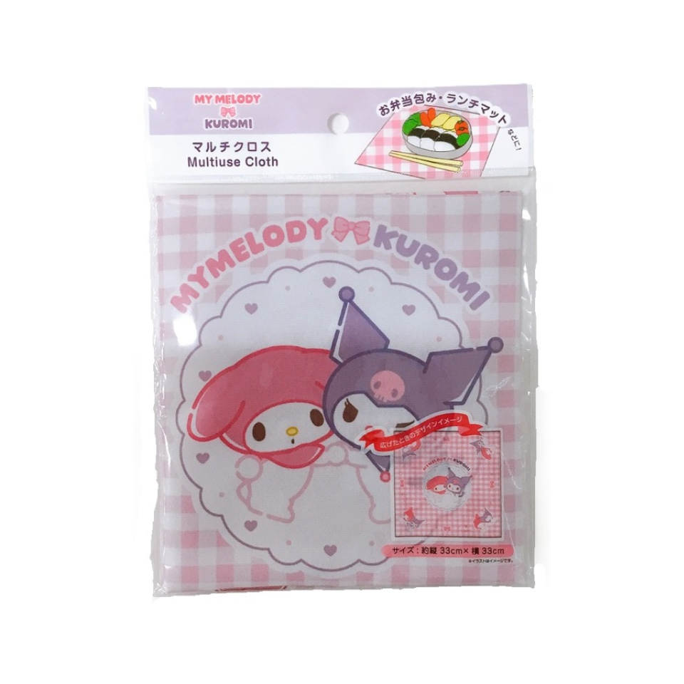 Multiuse Cloth My Melody and Kuromi Gingham Check