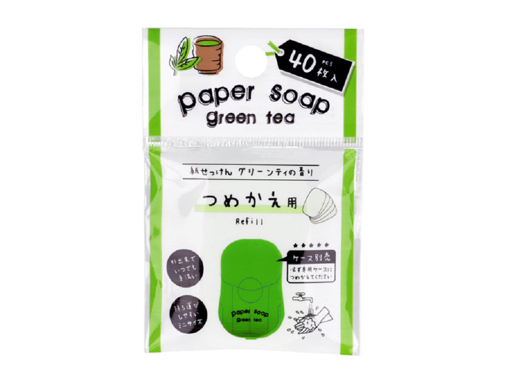 Paper soap Refill 40 pieces -green tea-