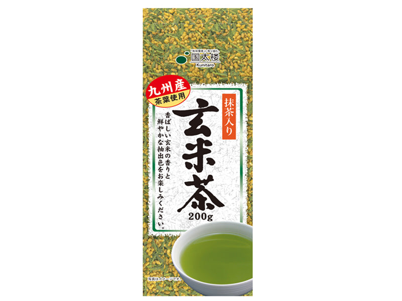 Kunitaro Savory Genmai Brown Rice Tea with Matcha 200g