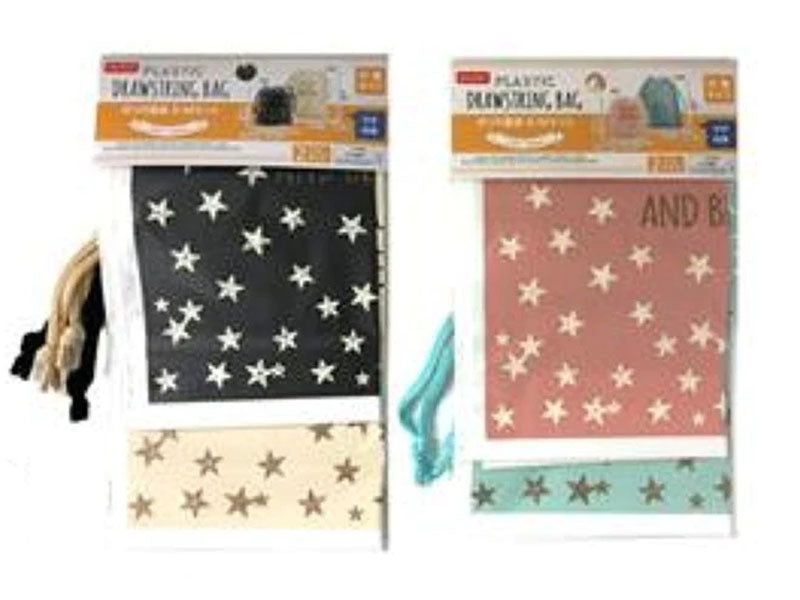 Plastic Drawstring Bag S and M Set Double Layer