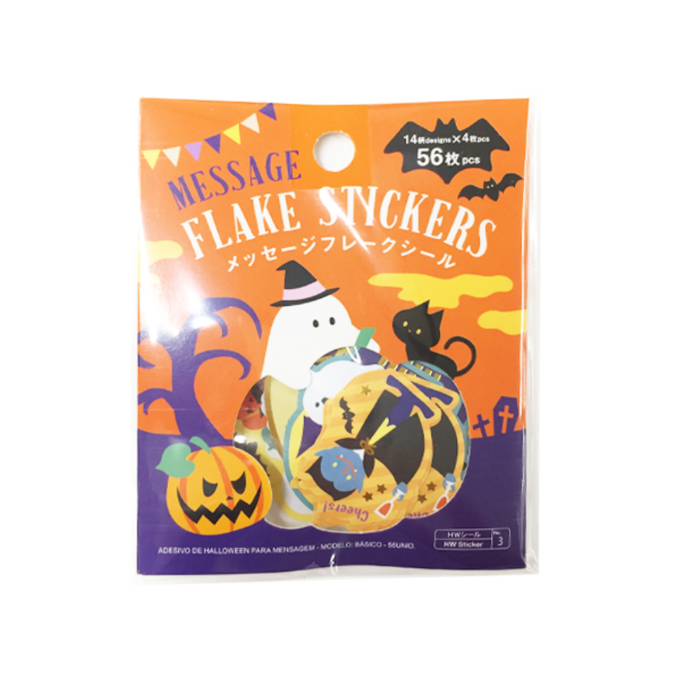 Message Flake Stickers Halloween Basic 56 Pieces