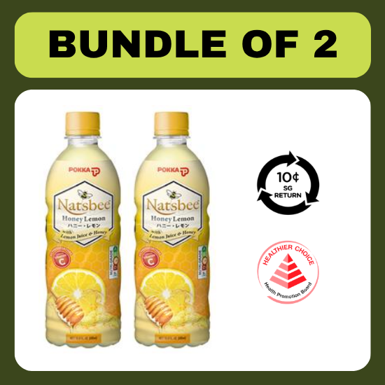 [BCRS] [Bundle of 2] Pokka Natsbee Honey Lemon Less Sugar 500ml