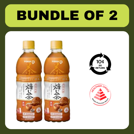 [BCRS] [Bundle of 2] Pokka Houjicha No Sugar 500ml
