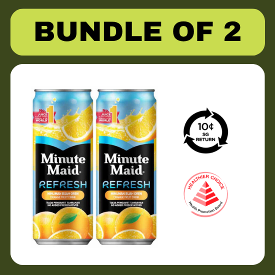 [BCRS] [Bundle of 2] Minute Maid Refresh Orange 300ml
