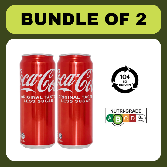 [BCRS] [Bundle of 2] Coke Original 320ml Less Sugar