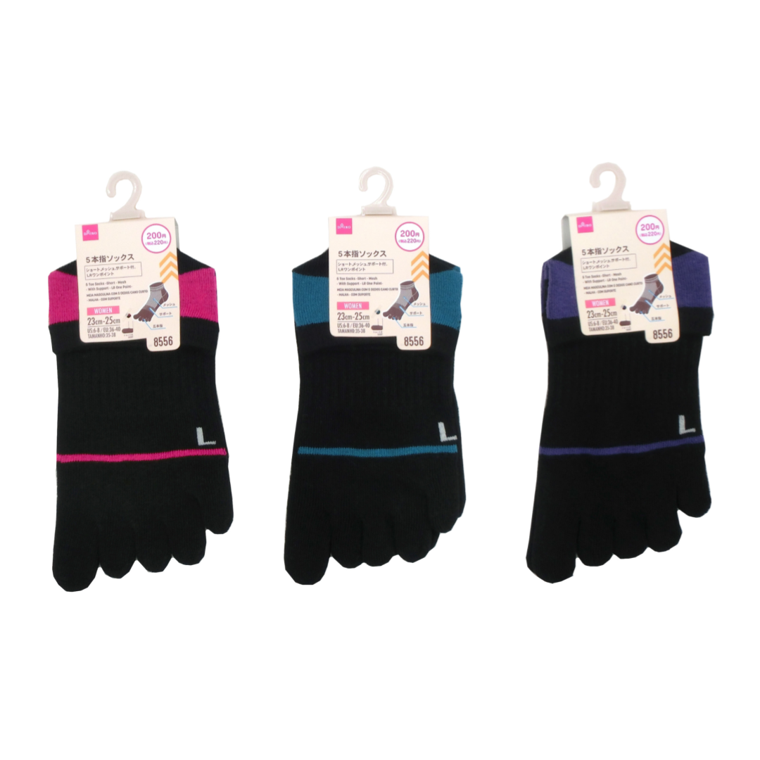 Five Toe Short Socks Mesh with Support LR Logo