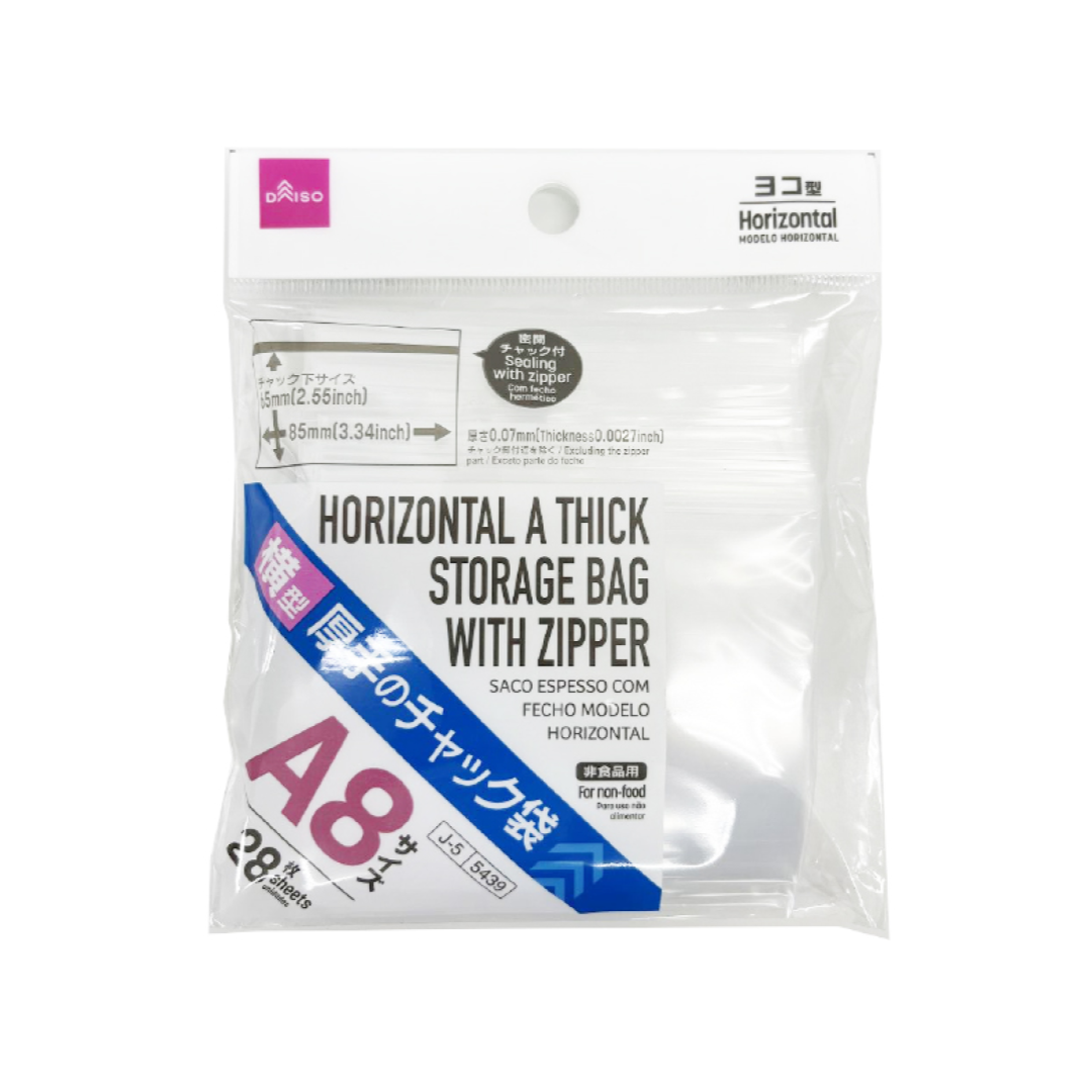 Horizontal Thick Storage Bag with Zipper A8