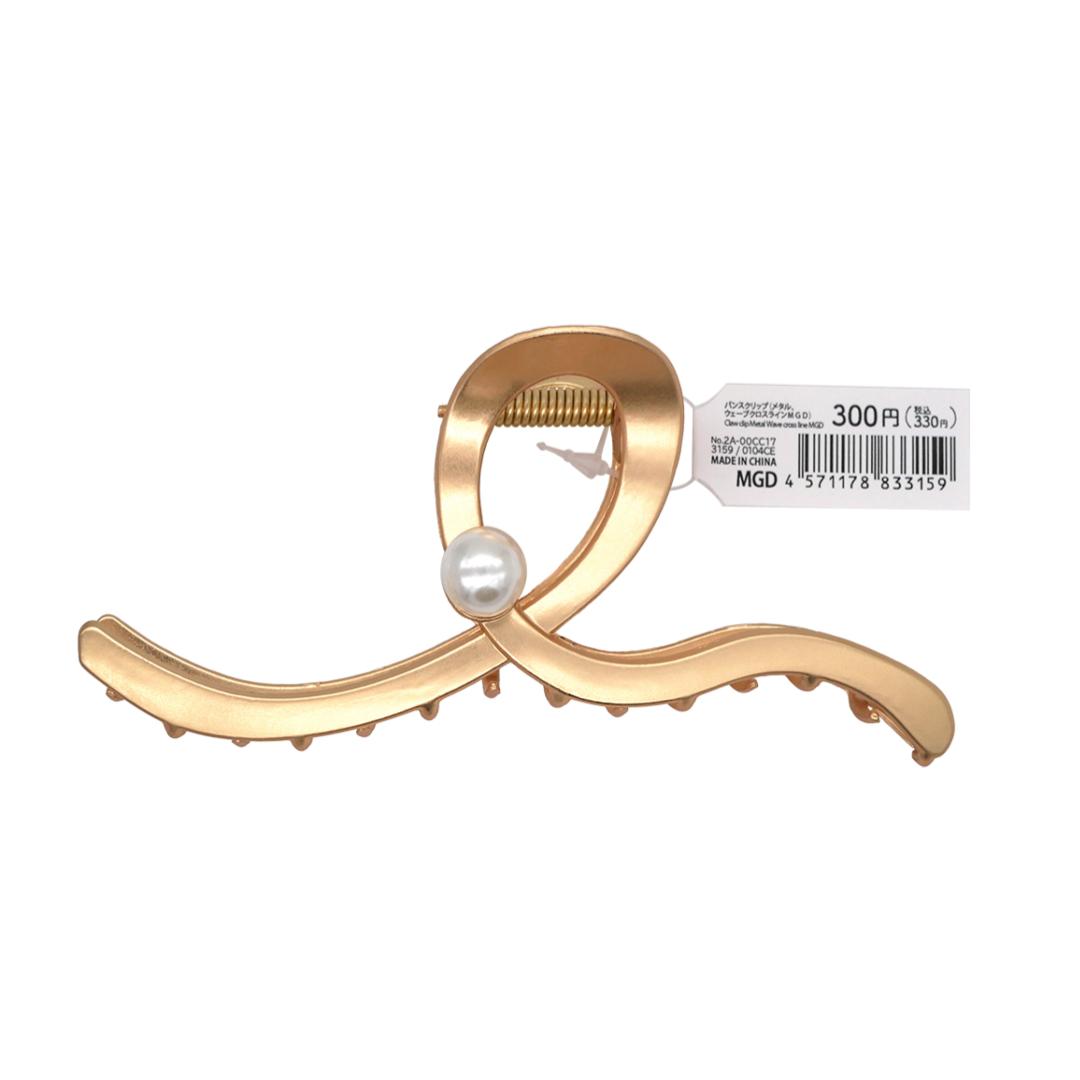 Claw Clip Metal Wave Cross Line MGD