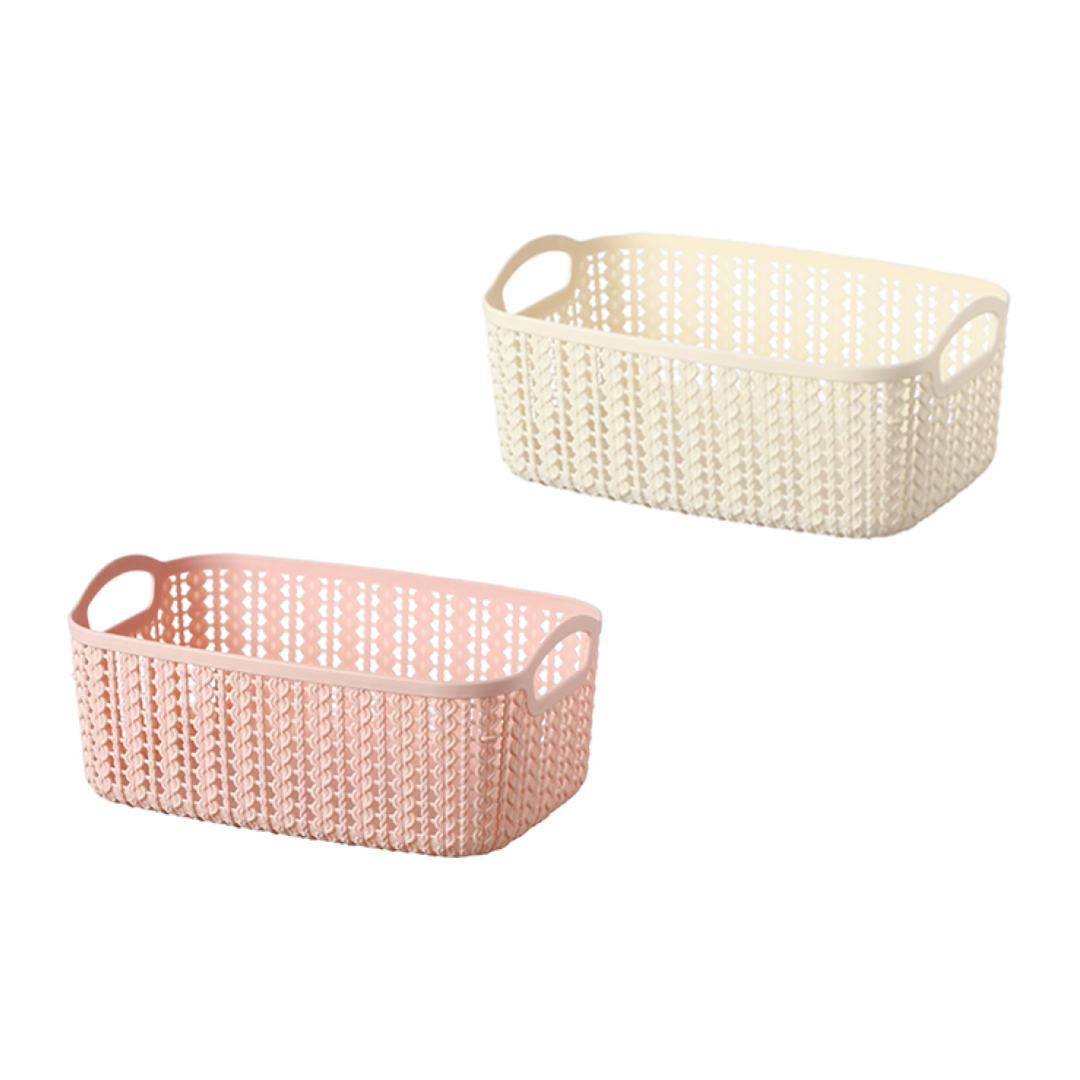 Floral Pattern Design Basket ith Handle 25cm x 16.2cm x 10.8cm