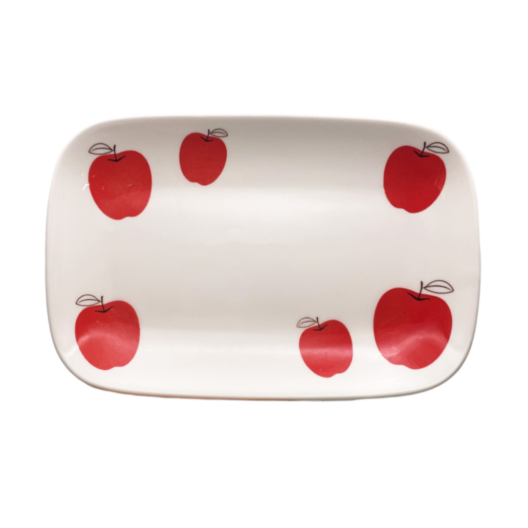 Rectangle Plate Craft Apple 19cm