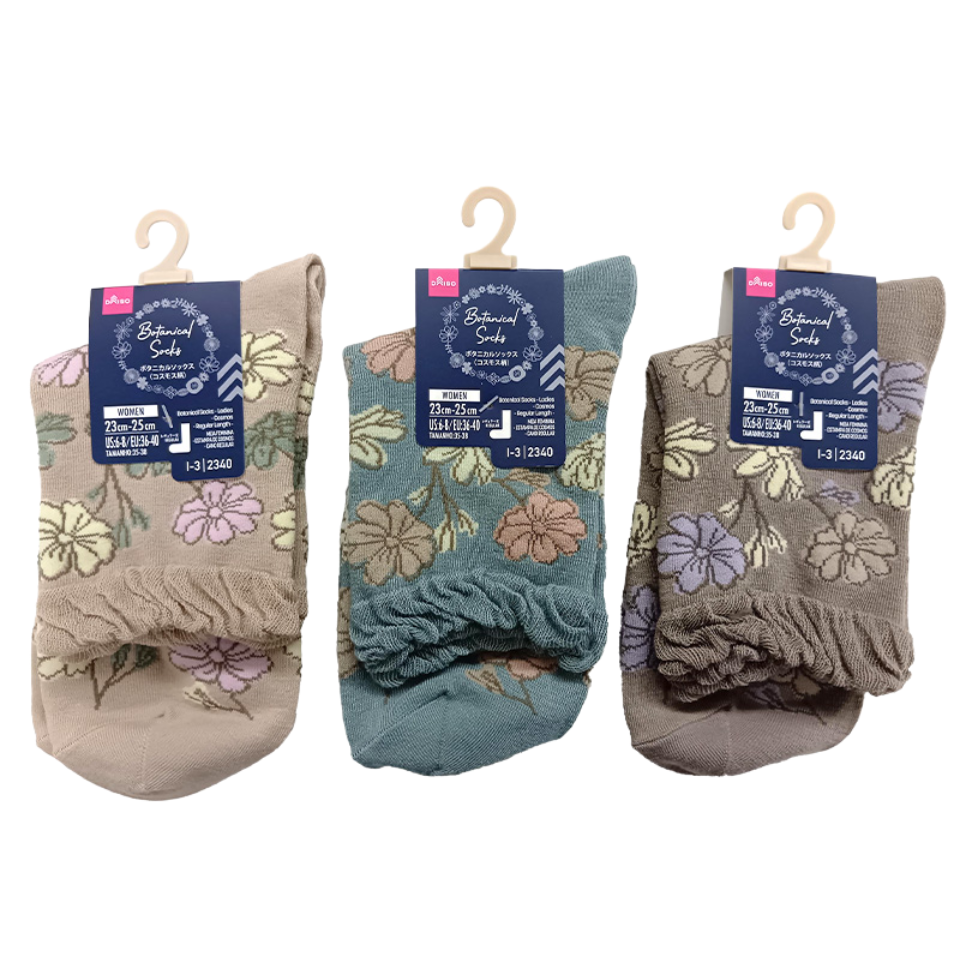 Botanical Socks Ladies Cosmos Regular Length