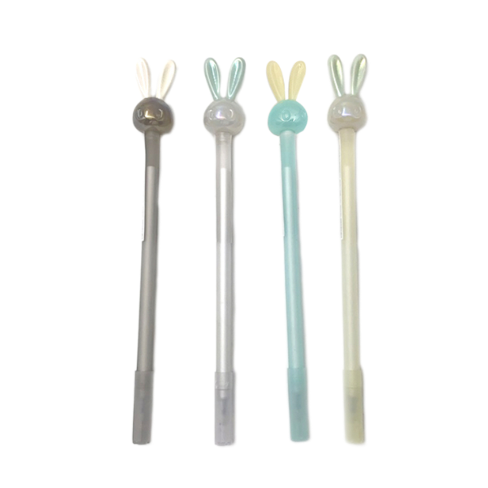 Fun Ballpoint Pen Long Ear Rabbit Cap Type