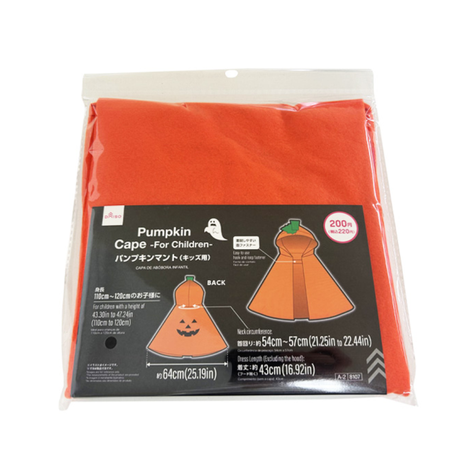 Halloween Pumpkin Cape for Kids