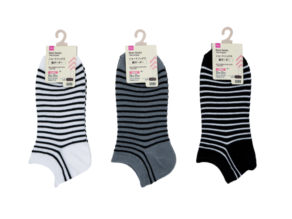 Short Socks Thin Striped