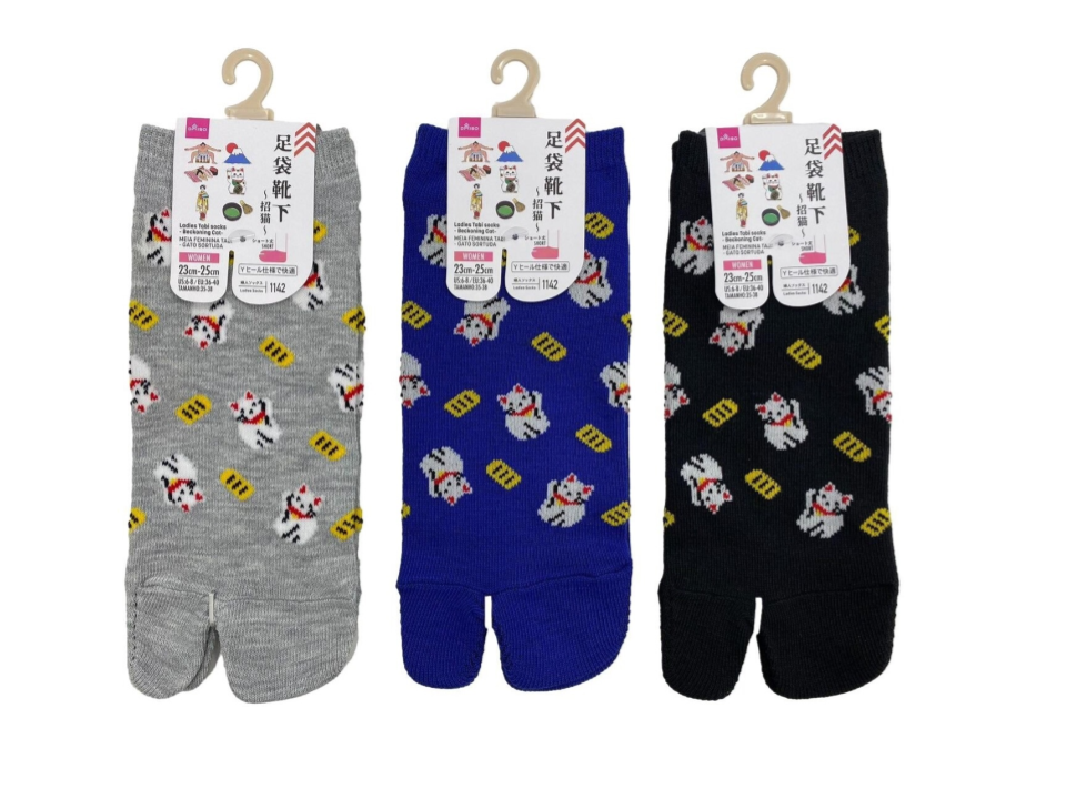 Ladies Tabi Socks Beckoning Cat
