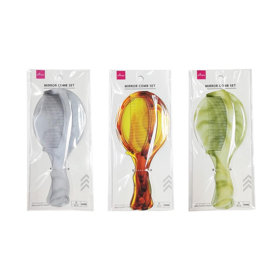 Mirror Comb Set Marble